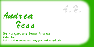 andrea hess business card